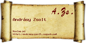 Andrásy Zsolt névjegykártya